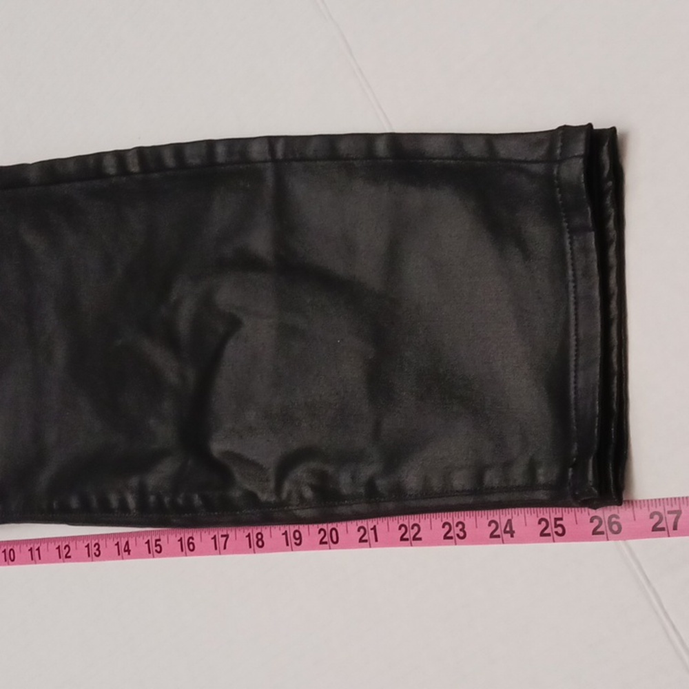 Lane Bryant size 18P women's black skinny, mid-rise, coated  modal blend pants. - Picture 14 of 16